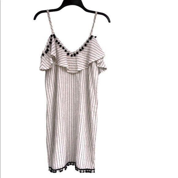 Sam & Lavi size medium cream & black striped dress - Picture 3 of 8